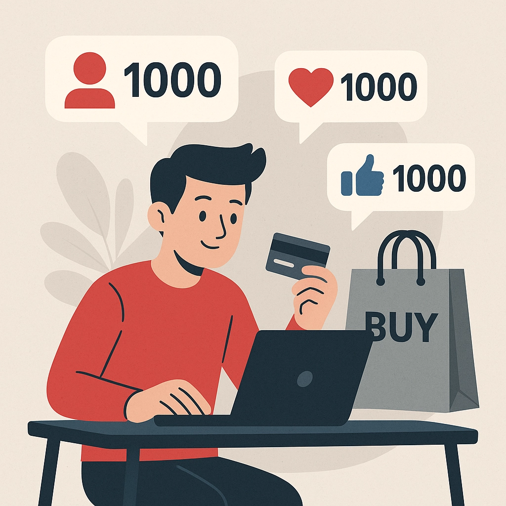 Zdjęcie z kupowaniem lajków i obserwujących