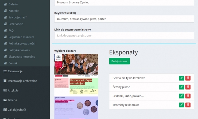 projekt strony internetowej
